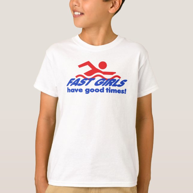 Camiseta T-shirt rápido das meninas (Frente)