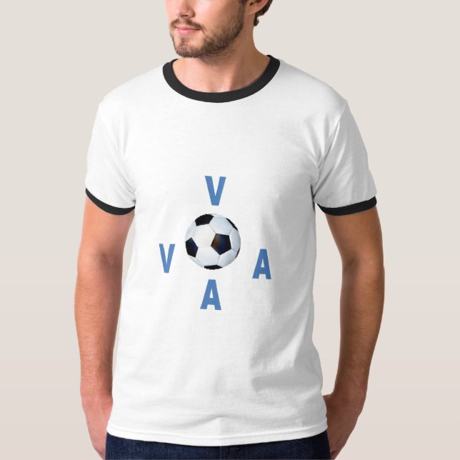 Camiseta T-shirt ras de cou blanc noir  VIRGINIA  SPORT  (Frente)