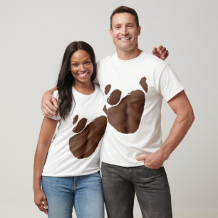 Camiseta T-shirt rasgado com Abs falsificado (pele escura)