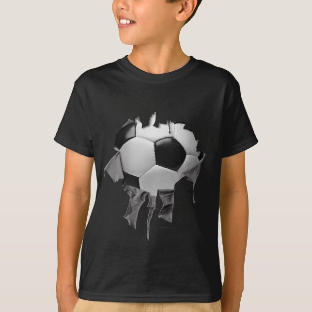 Camiseta T-shirt rasgado da obscuridade do futebol (Frente)