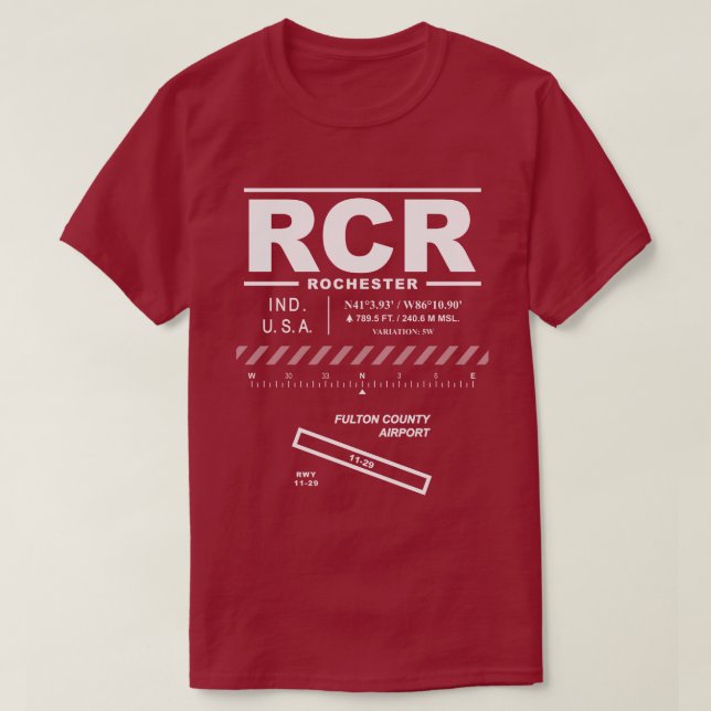 Camiseta T-Shirt RCR do aeroporto de Fulton (Frente do Design)