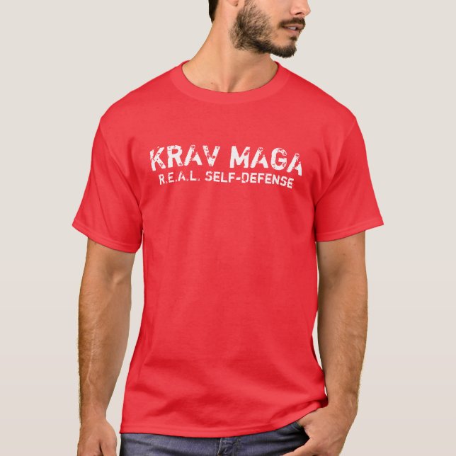 Camiseta T-shirt REAL da autodefesa de KRAV MAGA (Frente)