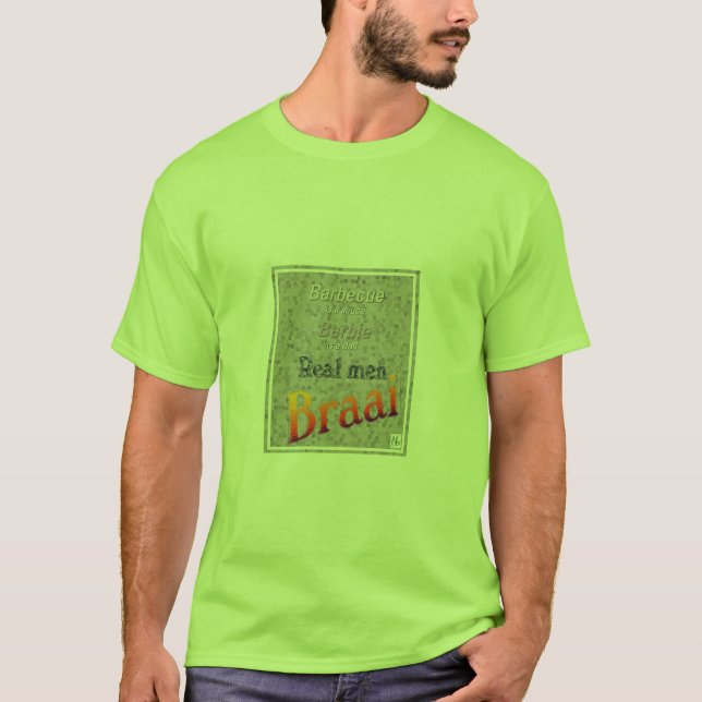 Camiseta T-shirt real de Braai dos homens (Frente)