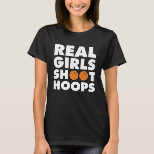 Camiseta T-shirt real do basquetebol das aros do tiro das
