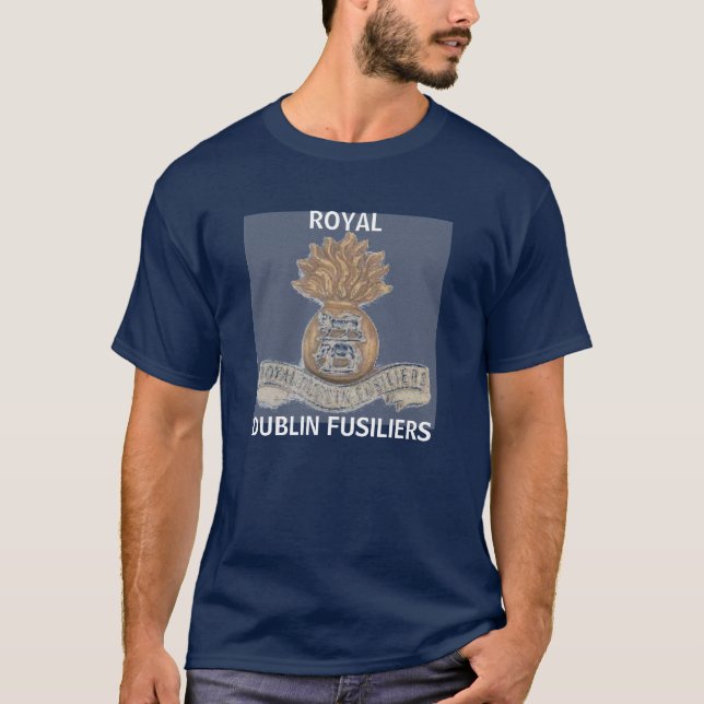 Camiseta T-shirt REAL do marinho de DUBLIN FUSILIERS (Frente)