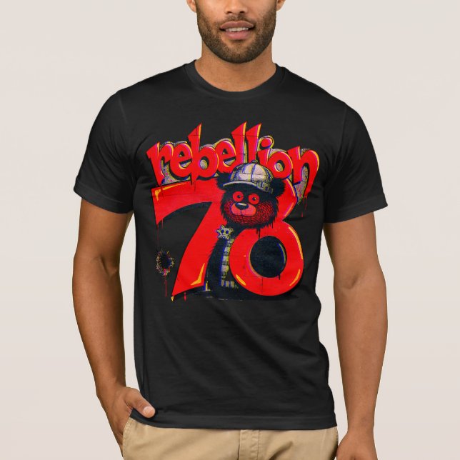Camiseta T-Shirt Rebellion 78 teddy bear  (Frente)