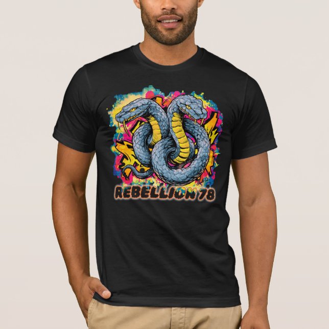Camiseta T-Shirt Rebellion snakes  (Frente)