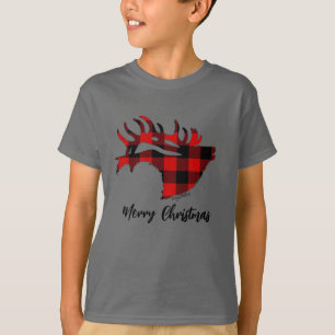 Camiseta T-Shirt Red Buffalo Xadrez Bull Elk