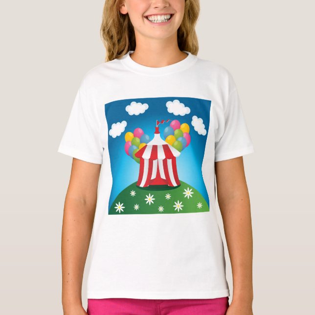 Camiseta T-Shirt Red Circus Tent Girls (Frente)