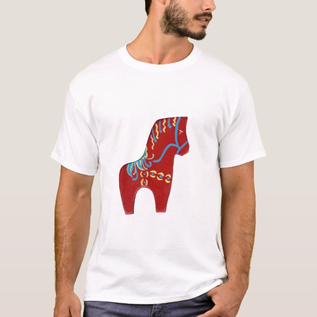 Camiseta T-Shirt Red Dala Horse (Frente)