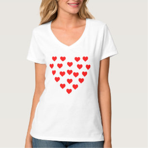 Camiseta T-Shirt Red Heart Love