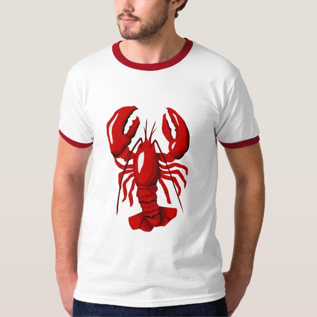Camiseta T-shirt Red Lobster Mens Ringer (Frente)