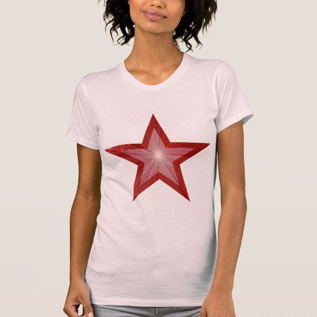 Camiseta t-shirt Red Star rosa (Frente)