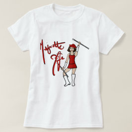 Camiseta T-Shirt Red White Twirl Girl