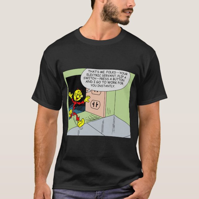 Camiseta T-Shirt Reddy Kilowatt Muito Divertido (Frente)