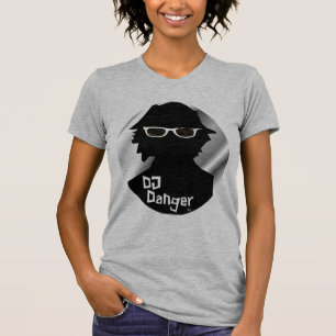 Camiseta T-shirt redondo do perigo do DJ