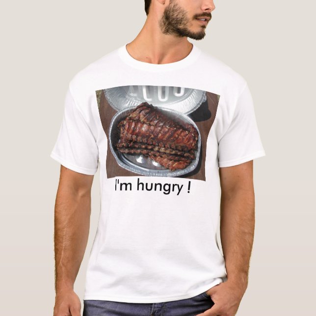 Camiseta T-shirt, REFORÇOS, eu estou com fome! (Frente)