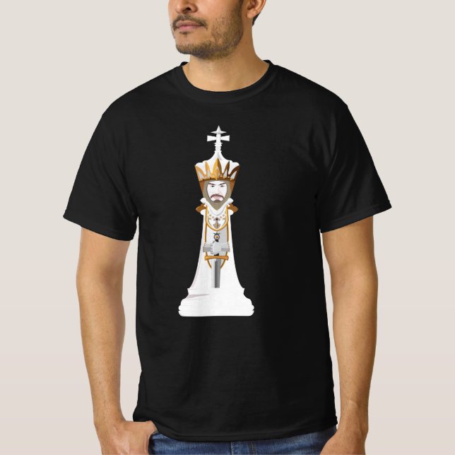 Camiseta T-Shirt Rei Branco (Frente)