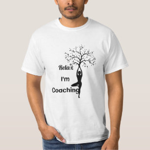 Camiseta T-SHIRT Relaxe Estou treinando Yoga, presente, Mul