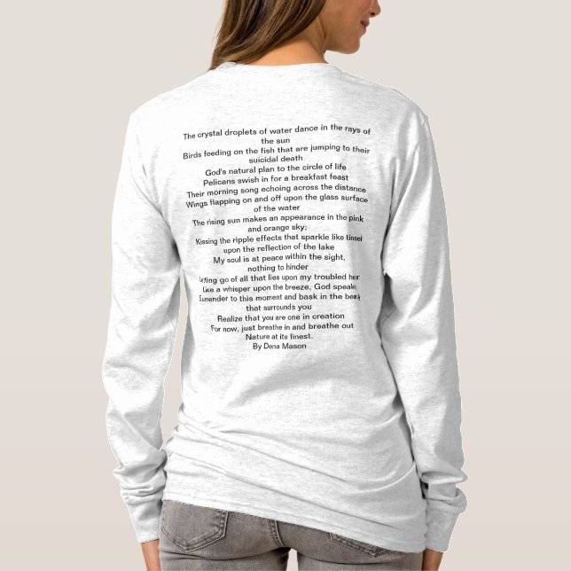 Camiseta T-Shirt render-se no lago (Verso)