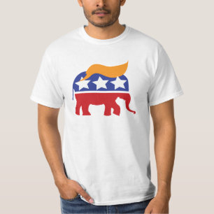 Camiseta T-shirt republicano do elefante de Donald Trump