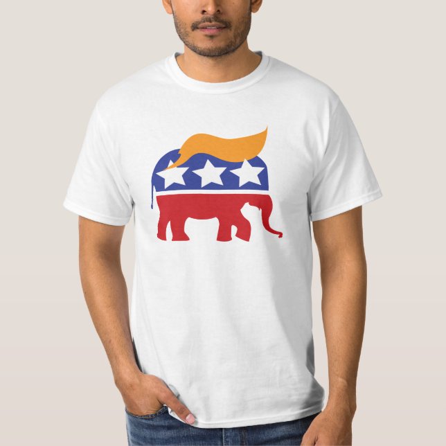 Camiseta T-shirt republicano do elefante de Donald Trump (Frente)