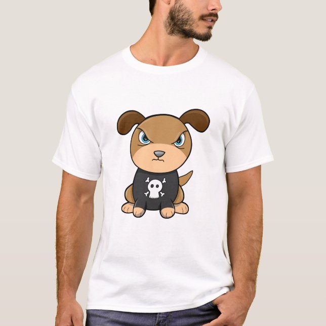 Camiseta T-shirt resistente do cão de filhote de cachorro (Frente)