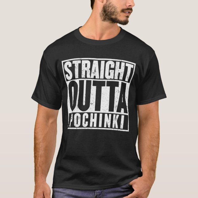 Camiseta T-shirt reto de Outta Pochinki (Frente)