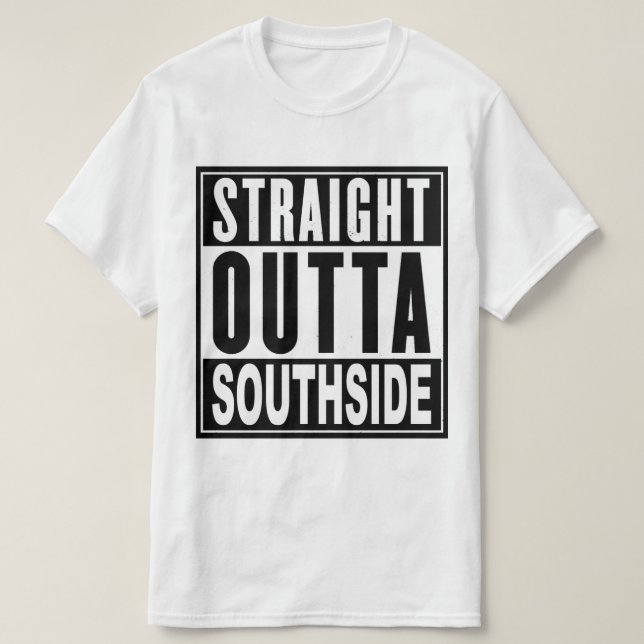 Camiseta T-shirt reto de Outta Southside (Frente do Design)