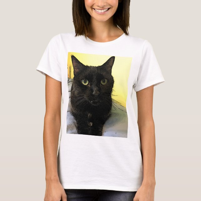 Camiseta T-Shirt Retrait de Gato (Frente)