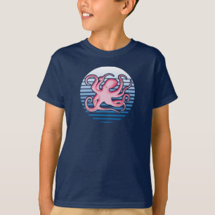 Camiseta T-Shirt retrô cor-de-rosa