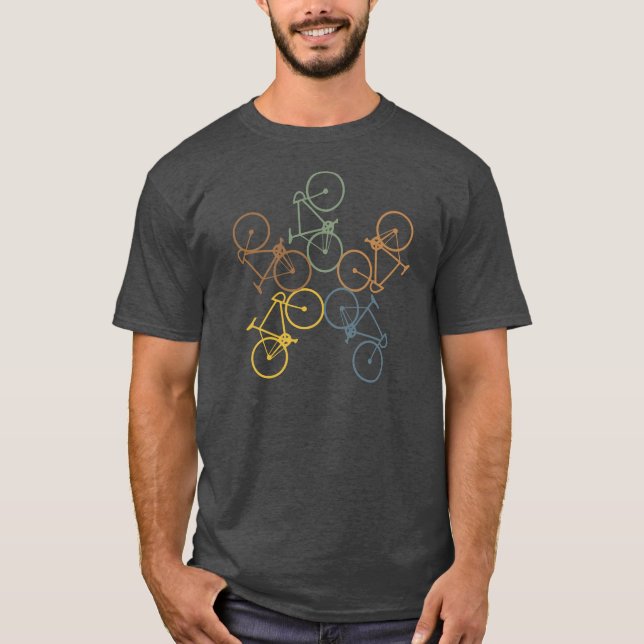 Camiseta T-shirt retro da bicicleta (Frente)