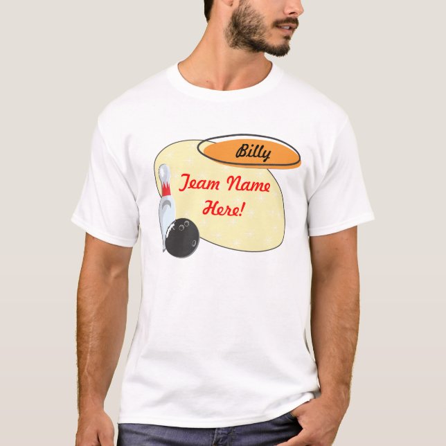 Camiseta T-shirt retro da boliche (Frente)