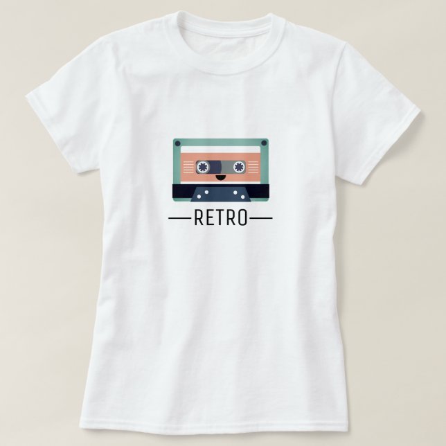 Camiseta T-shirt retro da gaveta | de Kawaii | (Frente do Design)