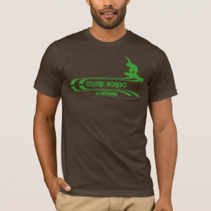 Camiseta T-shirt retro da snowboarding dos bongos cósmicos