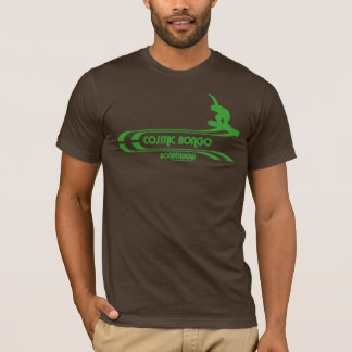 Camiseta T-shirt retro da snowboarding dos bongos cósmicos