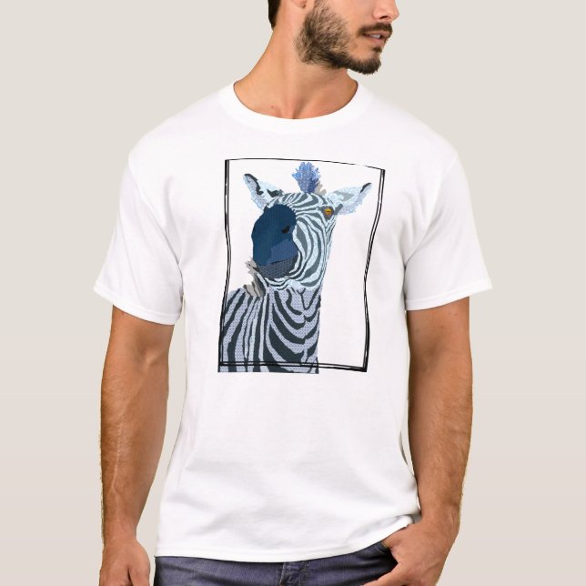 Camiseta T-shirt retro da zebra II (Frente)