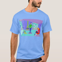 T-shirt retro das férias do esqui