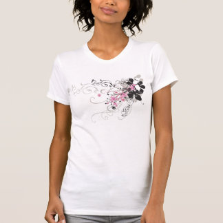 Camiseta T-shirt retro das flores