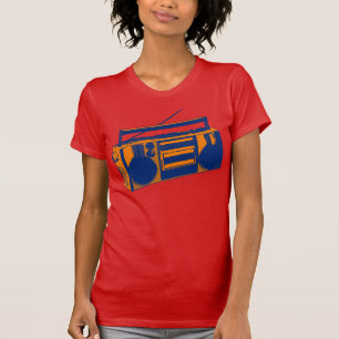 Camiseta t-shirt retro de Boombox dos anos 80