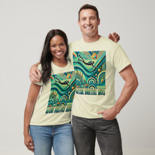 Camiseta T-Shirt Retro Dive Da Barreira Do Excelente