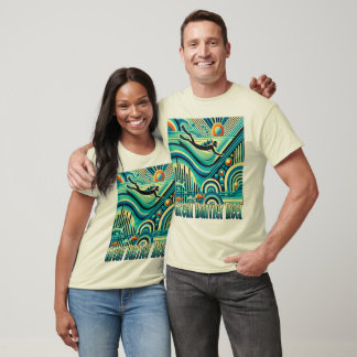 Camiseta T-Shirt Retro Dive Da Barreira Do Excelente