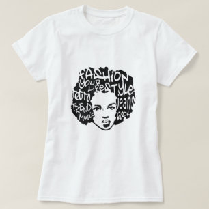 Camiseta T-shirt retro do Afro