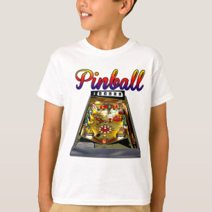 Camiseta T-shirt retro do design de máquina do Pinball
