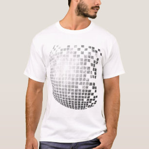 Camiseta T-shirt retro do divertimento da bola do disco