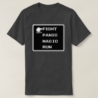 Camiseta T-shirt retro do menu do RPG (de 8 bits)