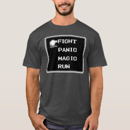 Camiseta T-shirt retro do menu do RPG (de 8 bits)