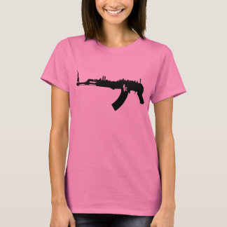 Camiseta T-shirt retro do NY AK 47 das mulheres
