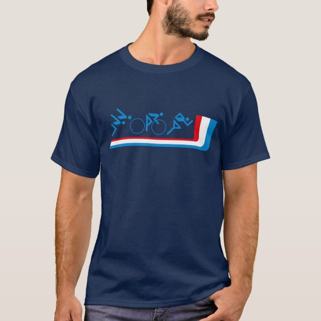 Camiseta T-shirt retro do Triathlon (Frente)