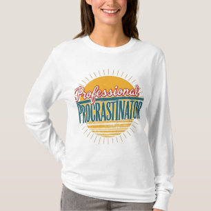 Camiseta T-Shirt Retro Procrastinador Profissional - Engraç